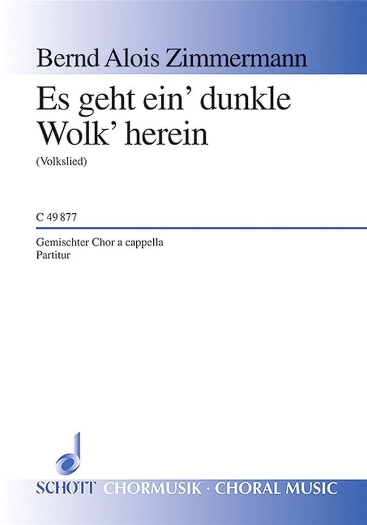 Es geht ein' dunkle Wolk' herein