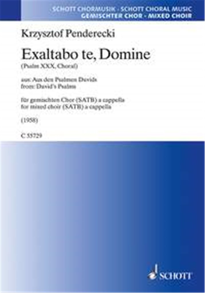 Exaltabo te, Domine (Psalm 30)