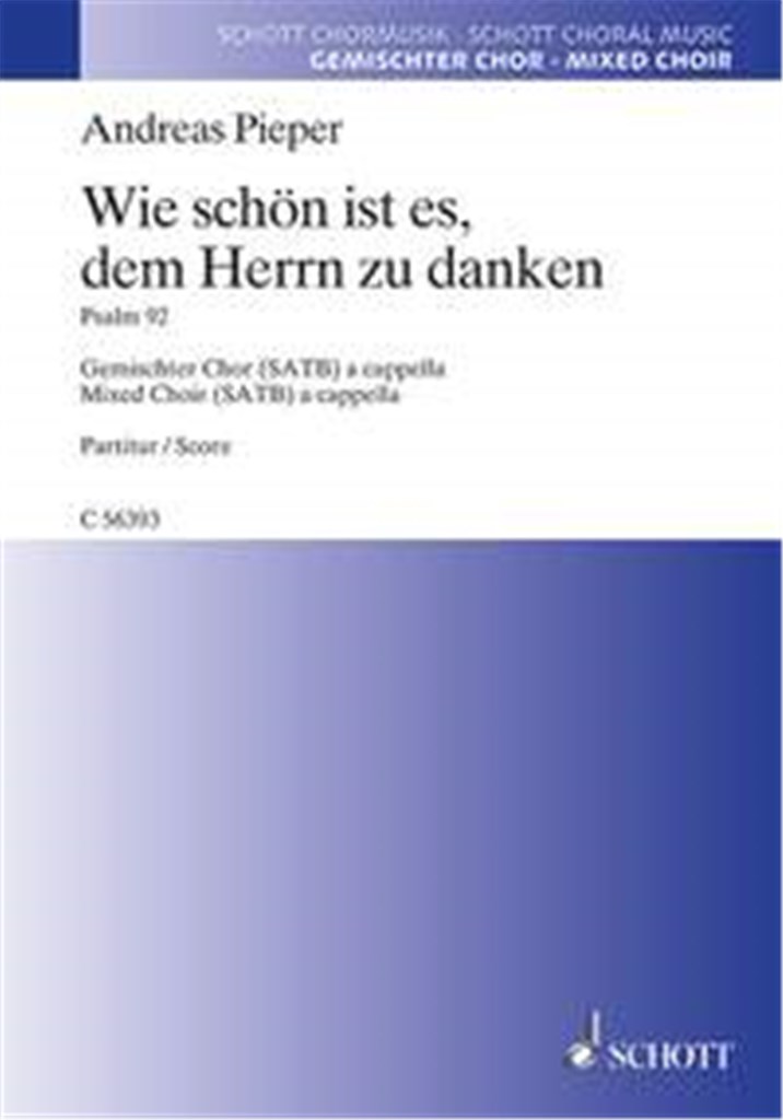 Wie schön ist es, dem Herrn zu danken
