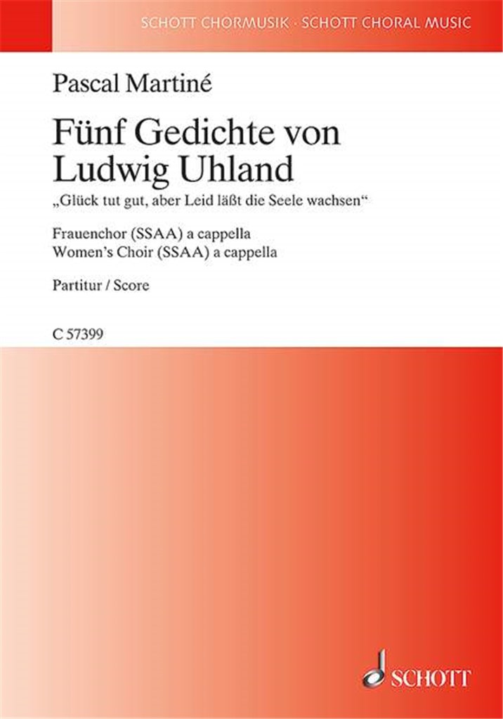 Fünf Gedichte von Ludwig Uhland