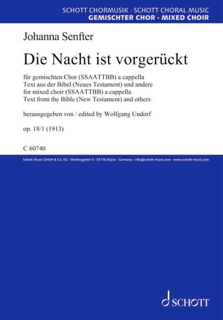 Die Nacht ist vorgerückt op. 18/1