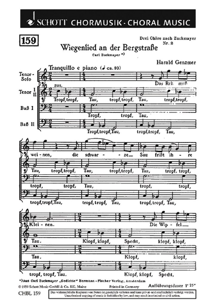 Drei Chore GeWV 54