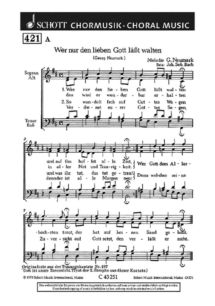 Wer nur den lieben Gott lasst walten-Jesu, geh