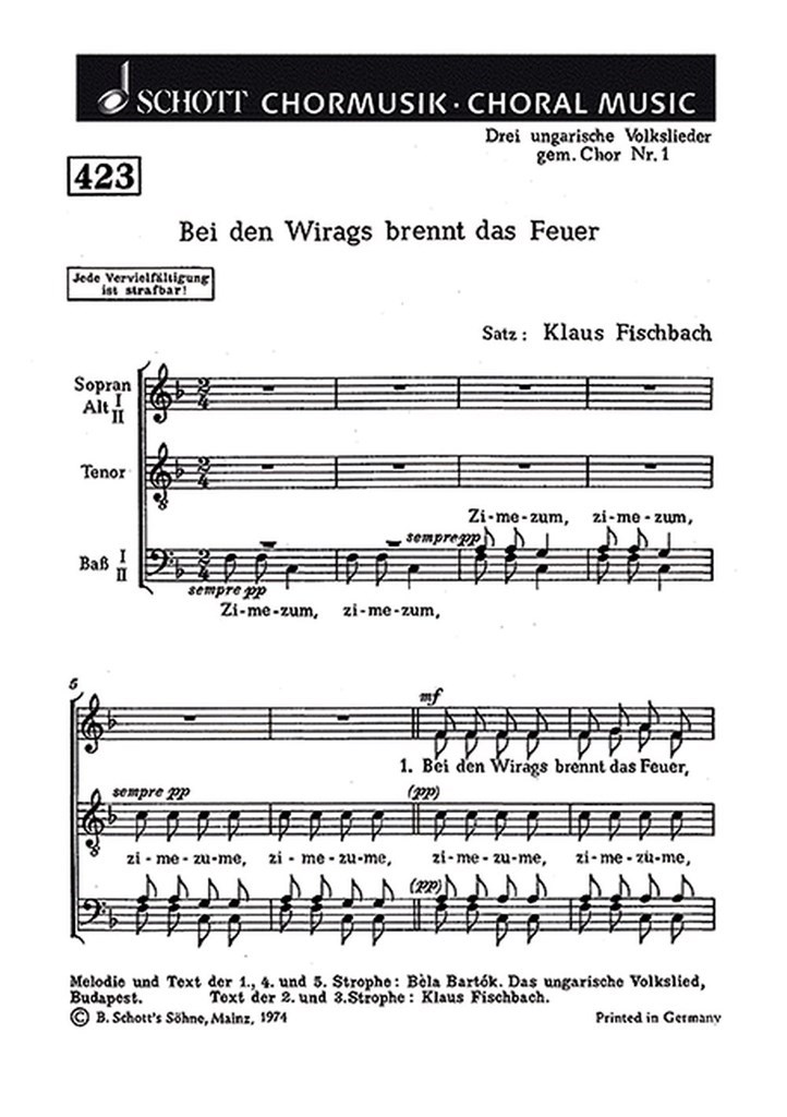 Drei ungarische Volkslieder