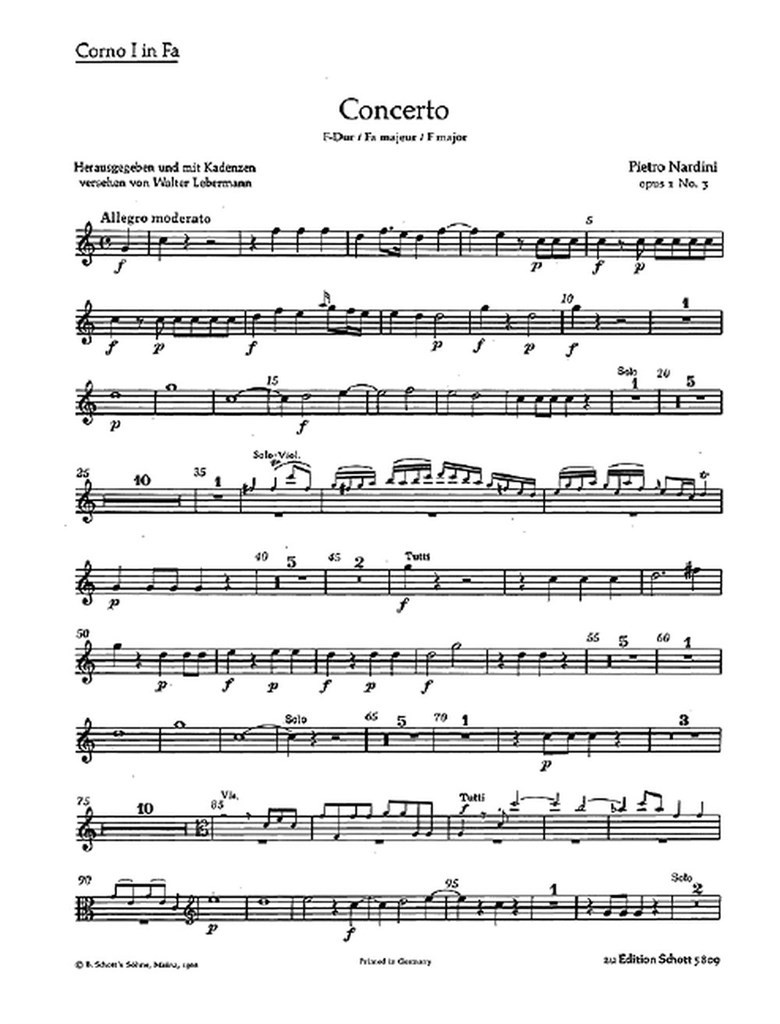 Concerto F major op. 1/3