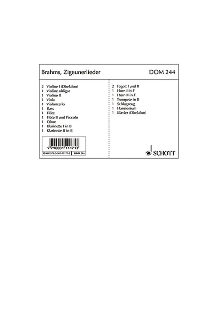 Zigeunerlieder op. 103