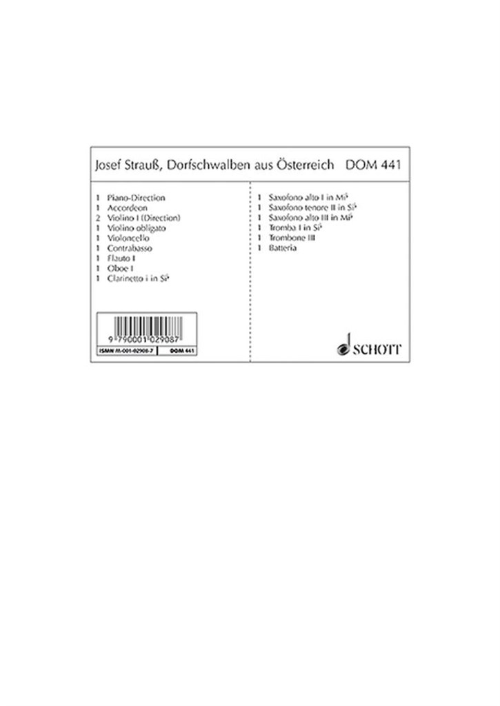 Dorfschwalben aus osterreich op. 164