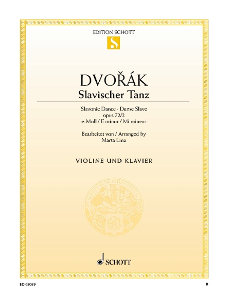 Slawischer Tanz E minor op. 72-2