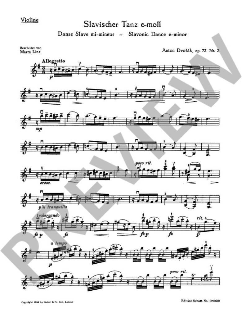 Slawischer Tanz E minor op. 72-2