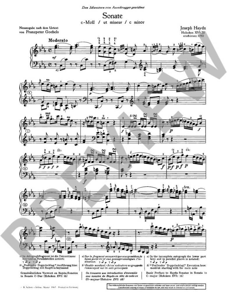 Sonate C Hob.Xvi:20