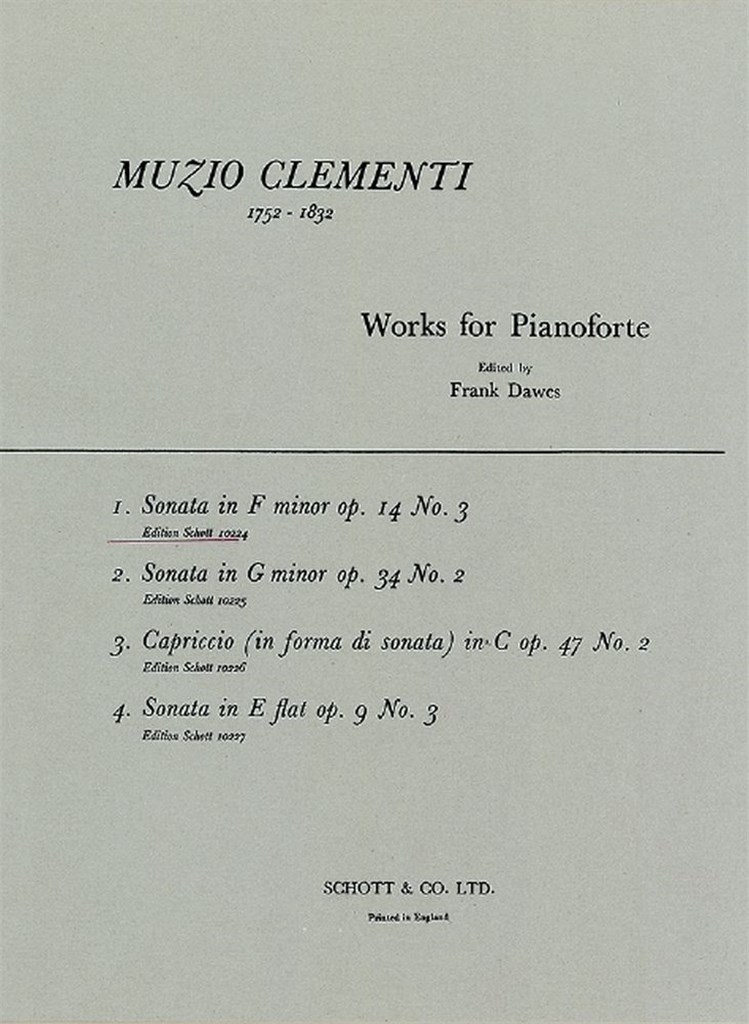 Sonata Fa M. Op. 14 N. 3 (Dawes)
