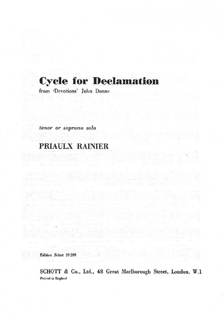 Cycle for Declamation
