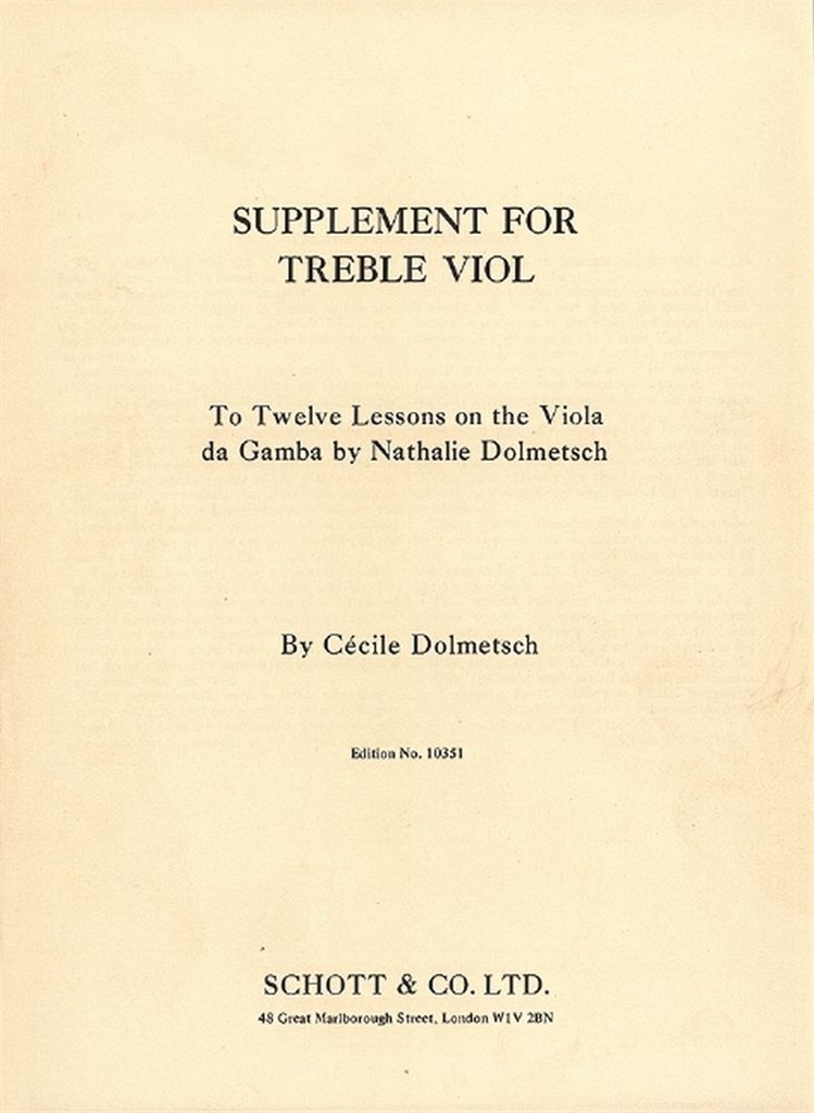 Twelve Lessons on the Viola de Gamba
