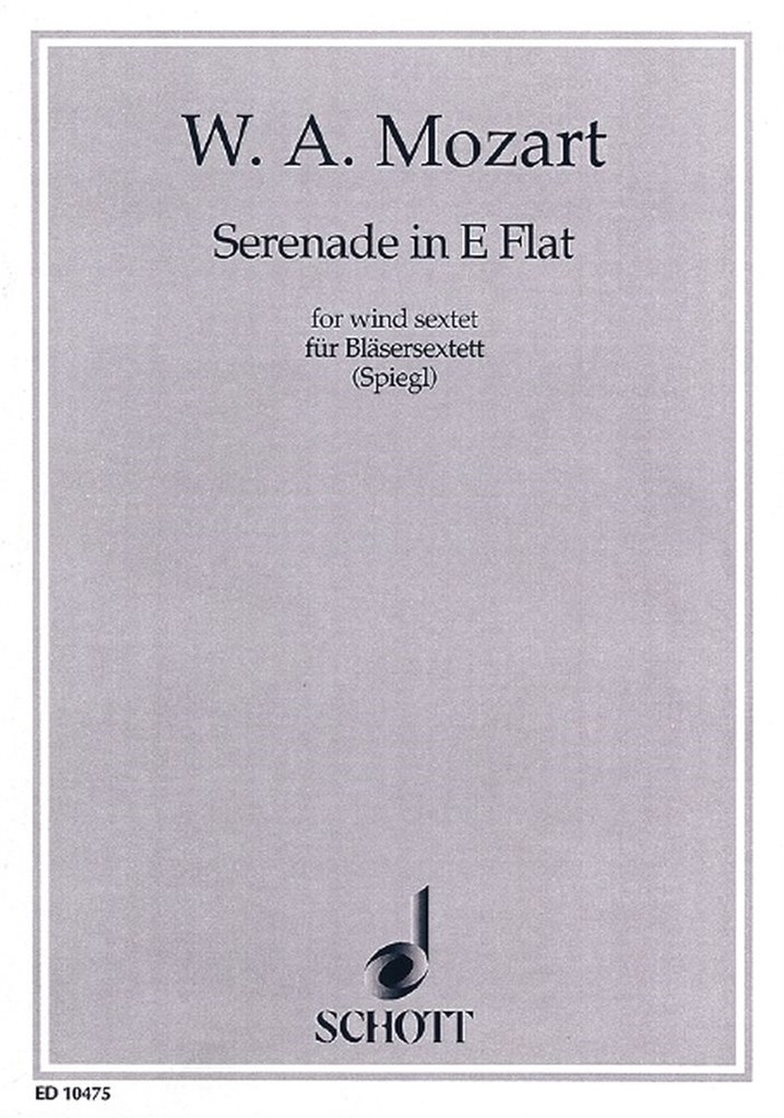 Serenade Es Kv375 2Cl/2Horn/2Fag