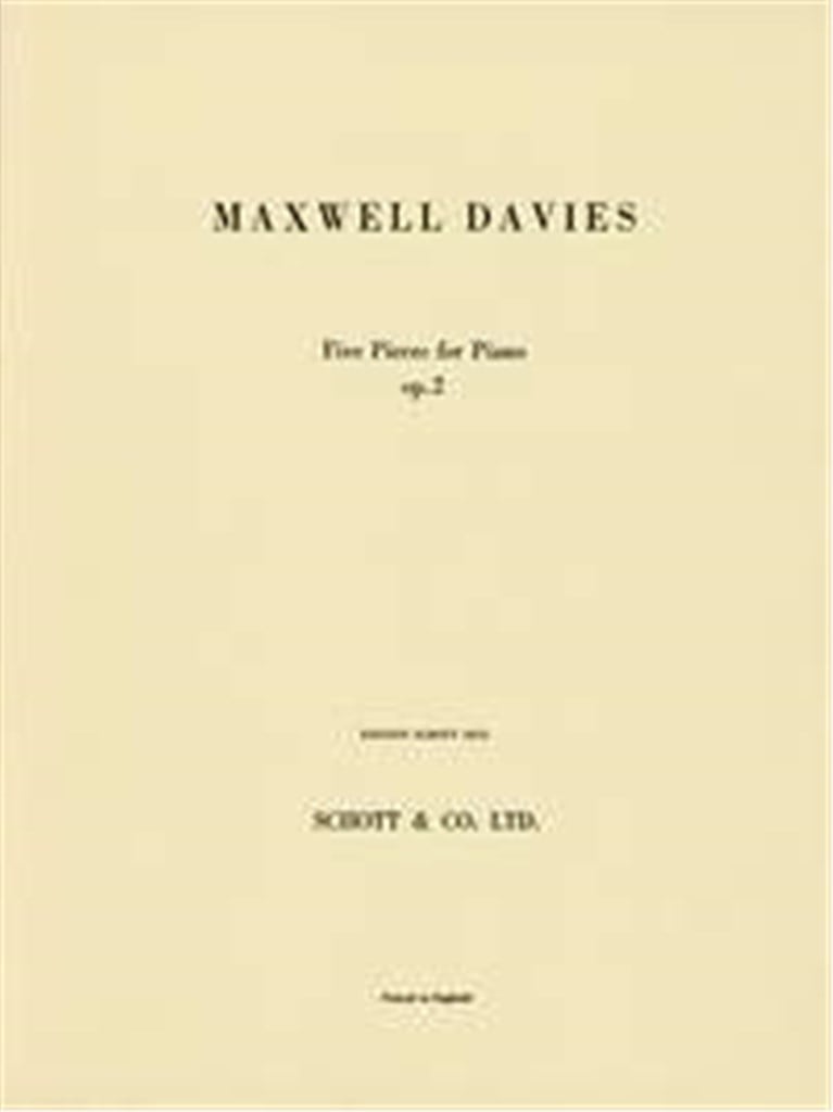 Five Pieces op. 2