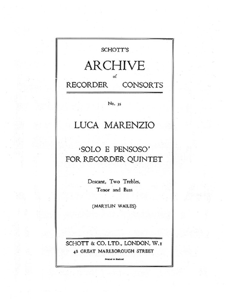 Solo e Pensoso