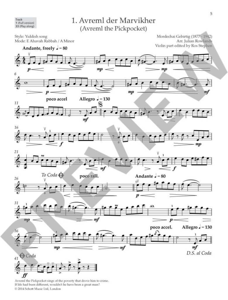 Klezmer Fiddle Tunes