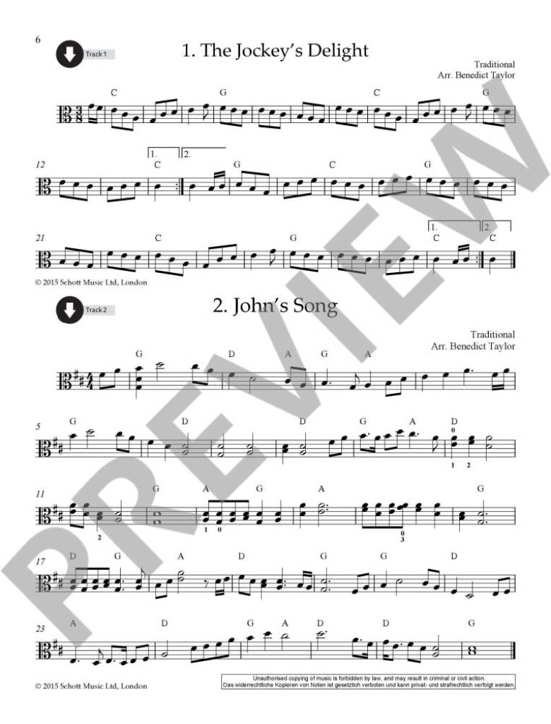 Irish Folk Tunes for Viola