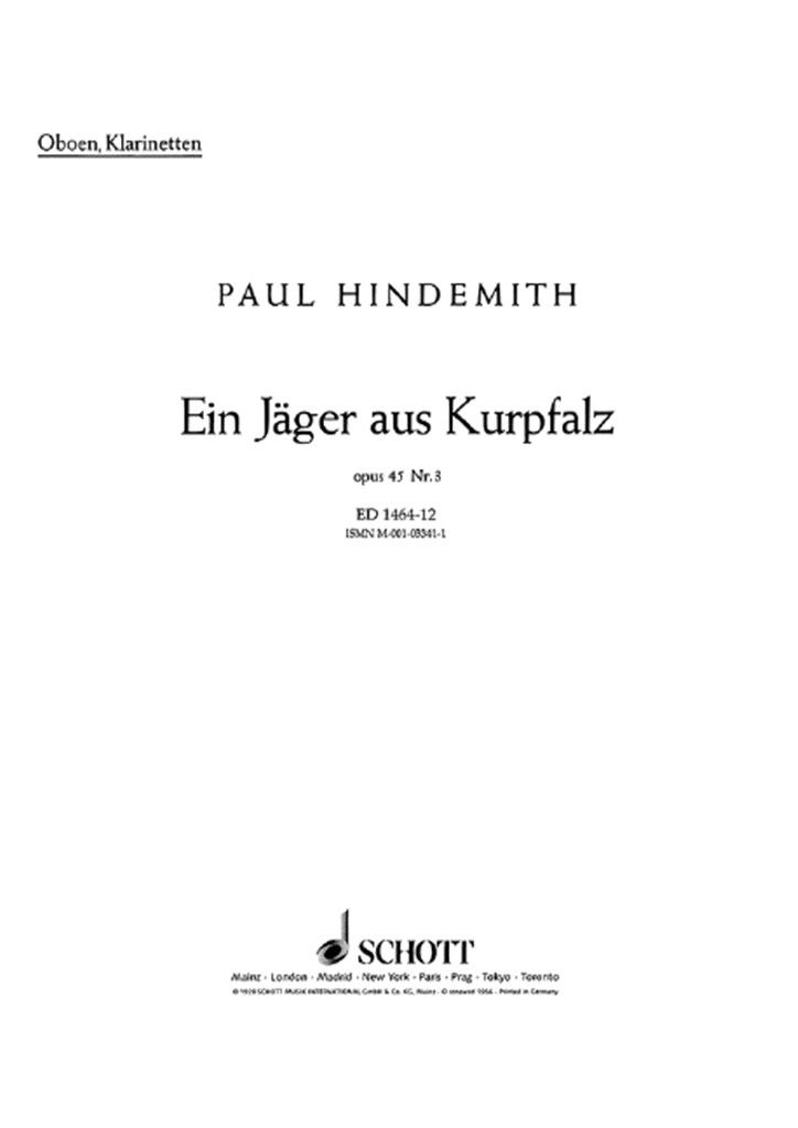 Ein Jager aus Kurpfalz op. 45/3