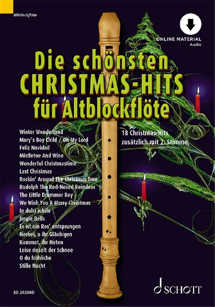 Die schönsten Christmas-Hits für Alt-Blockflöte