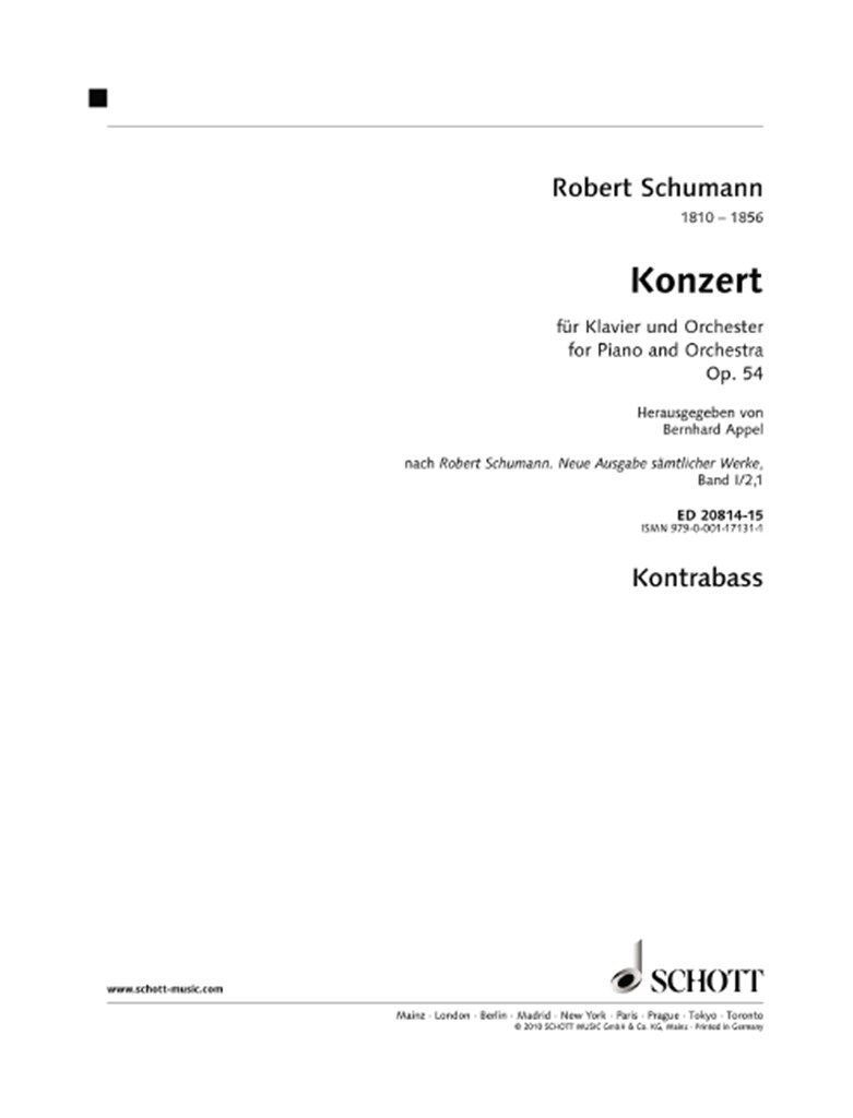 Concerto A minor op. 54