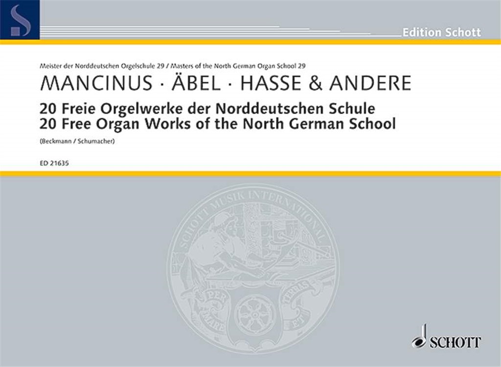 20 Freie Orgelwerke Der Norddeutschen Schule