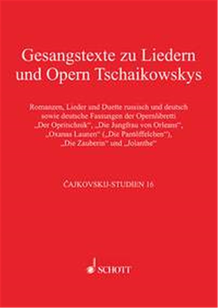Die Gesangstexte von Tschaikowskys Romanzen