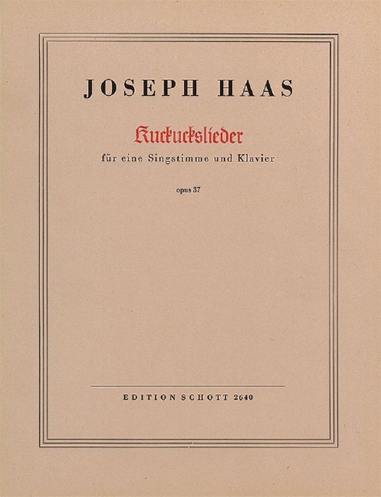 Kuckuckslieder op. 37