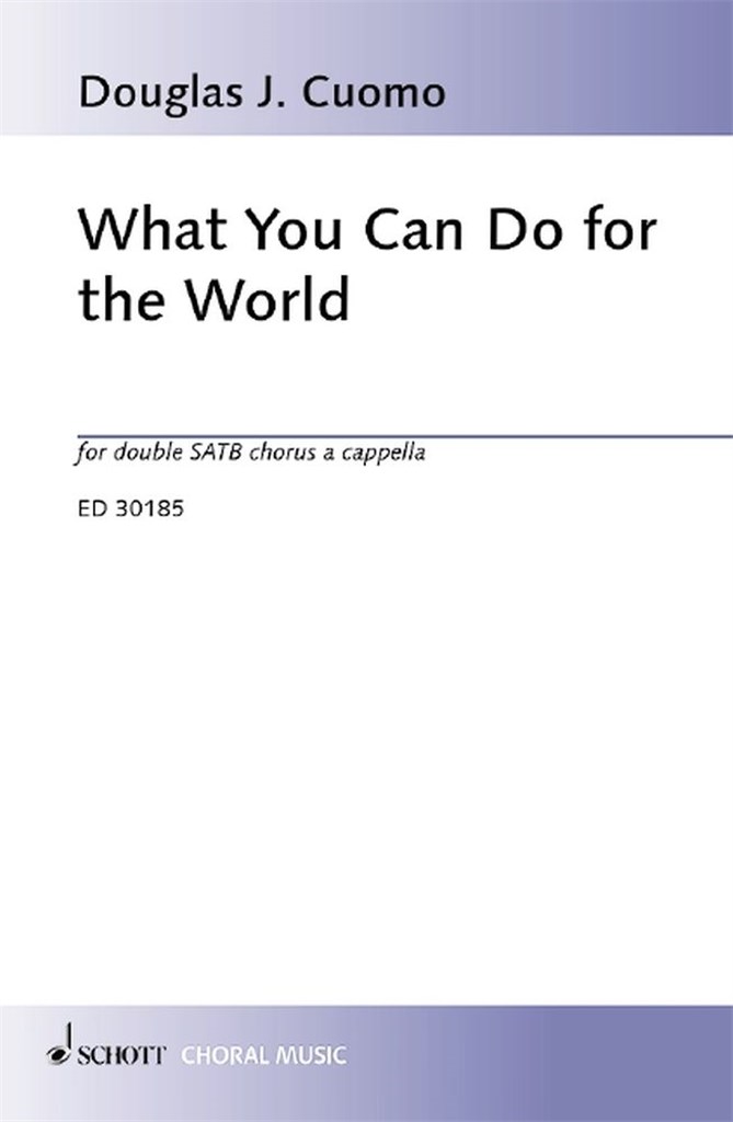 What You Can Do For The World