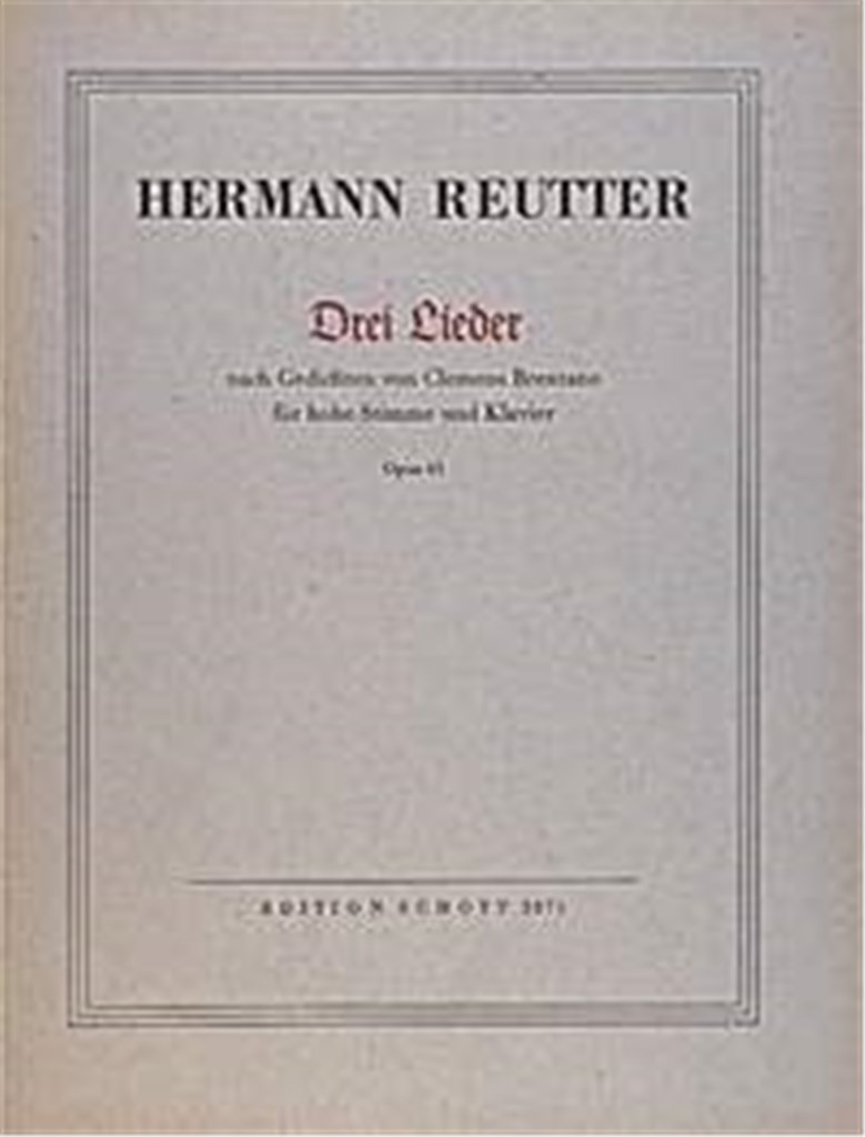 Drei Lieder op. 61