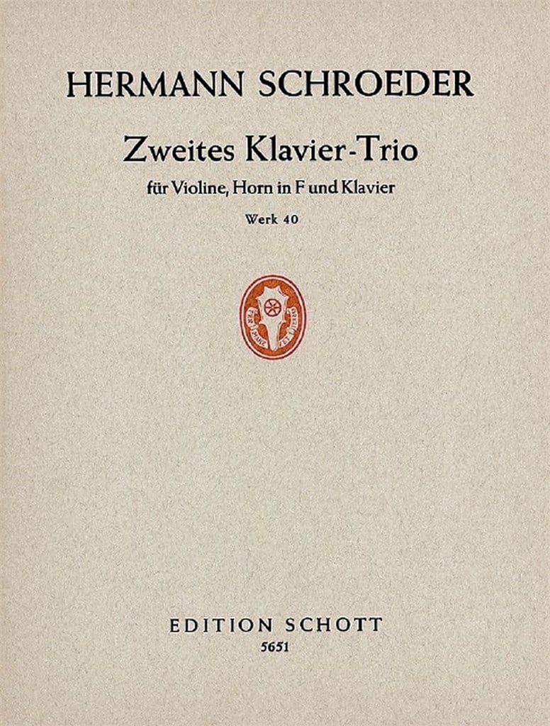 Piano Trio No. 2 op. 40