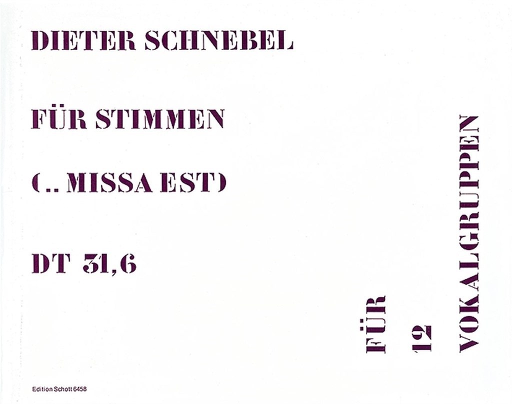 Fur Stimmen (... missa est)