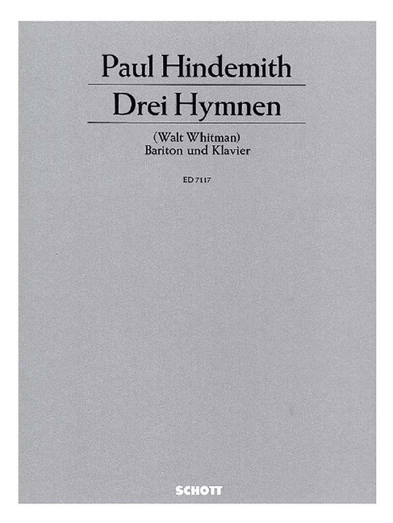 3 Hymnen von Walt Whitman op. 14