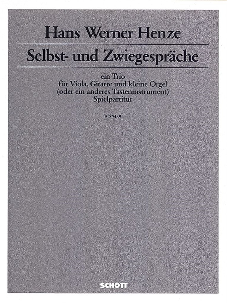 Selbst- und Zwiegespräche
