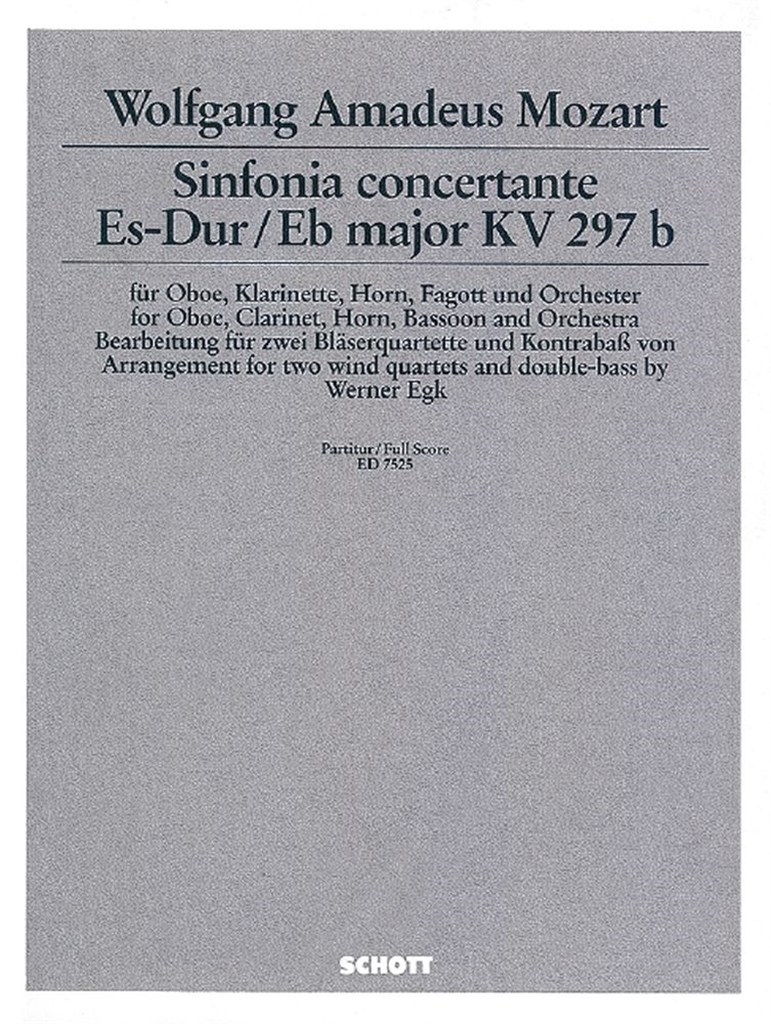 Sinfonia concertante Eb major KV 297b