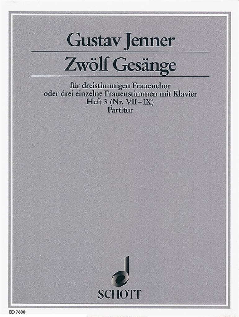 Zwölf Gesänge op. 3 Heft 3