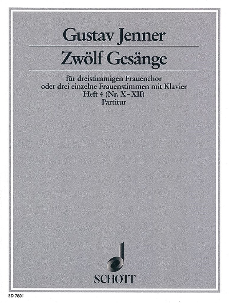 Zwölf Gesänge op. 3 Heft 4