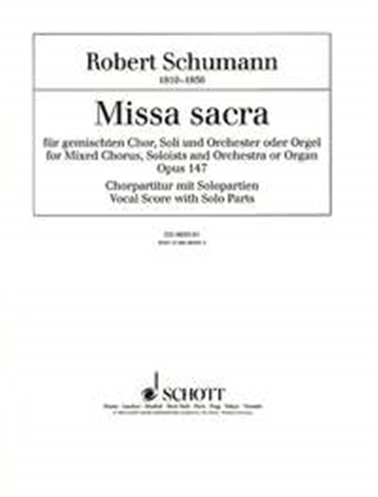 Missa Sacra Opus 147 Koorpartituur