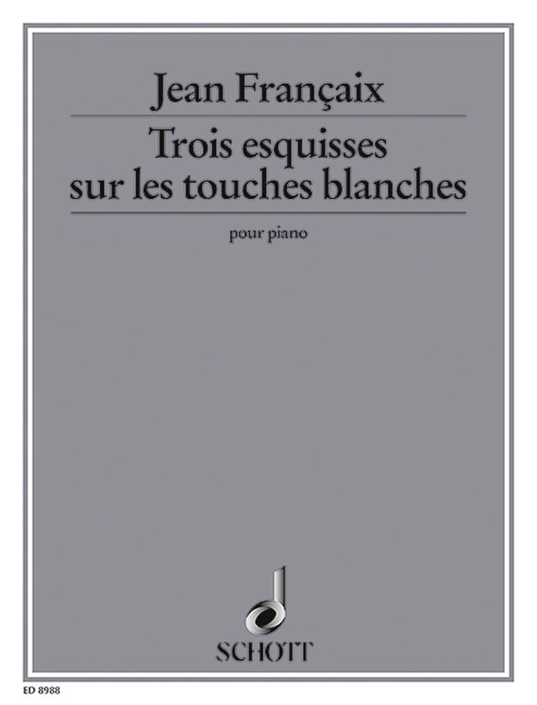 Trois esquisses sur les touches blanches