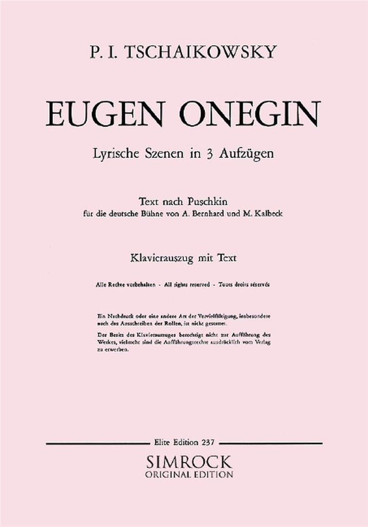 Eugene Onegin op. 24 CW 5
