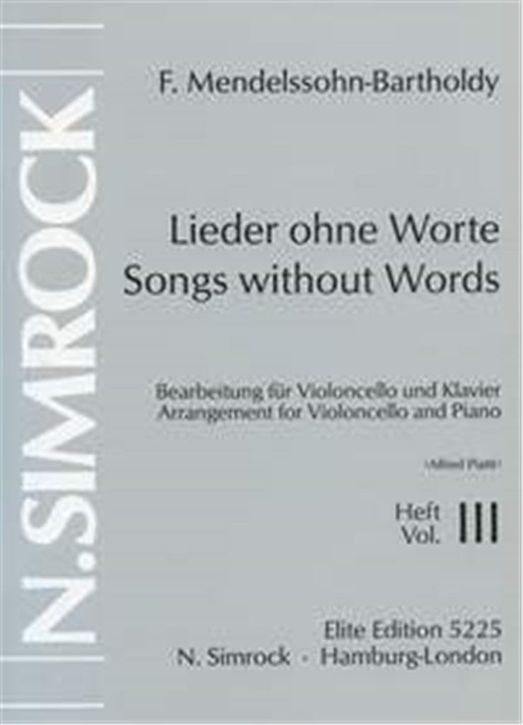 Songs without Words op. 62-67 Band 3