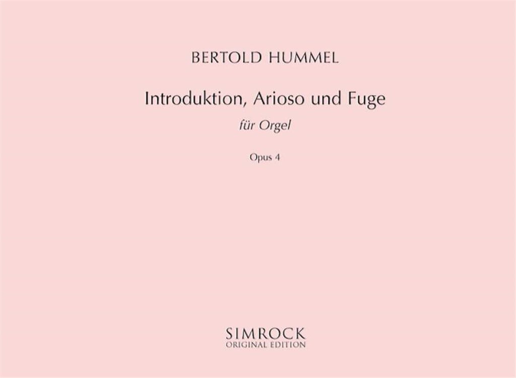 Introduction, Arioso and Fugue op. 4
