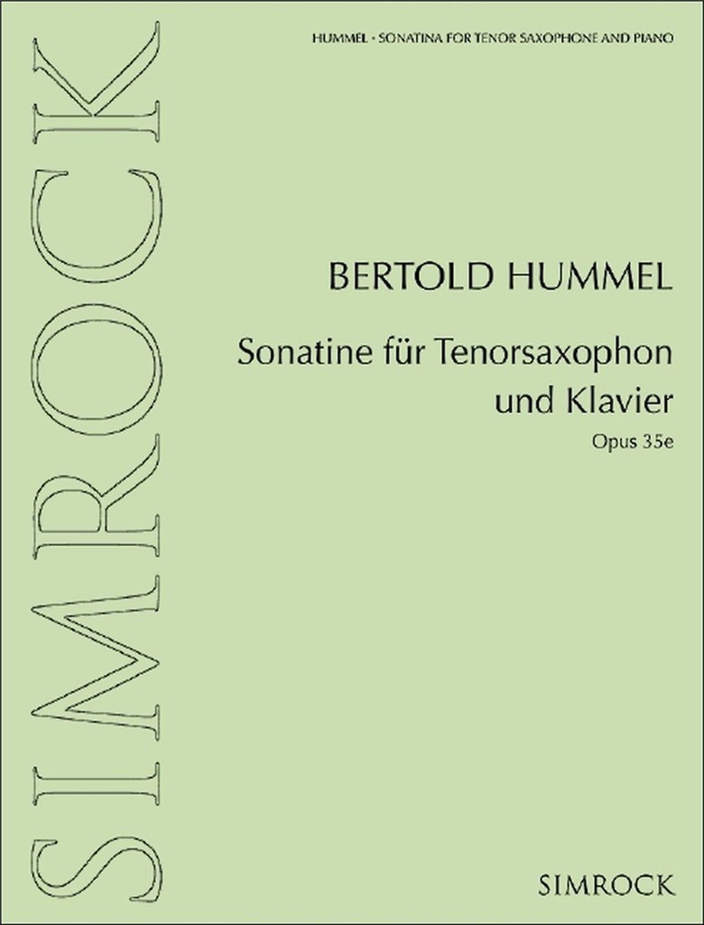 Sonatina for tenor saxophone and piano