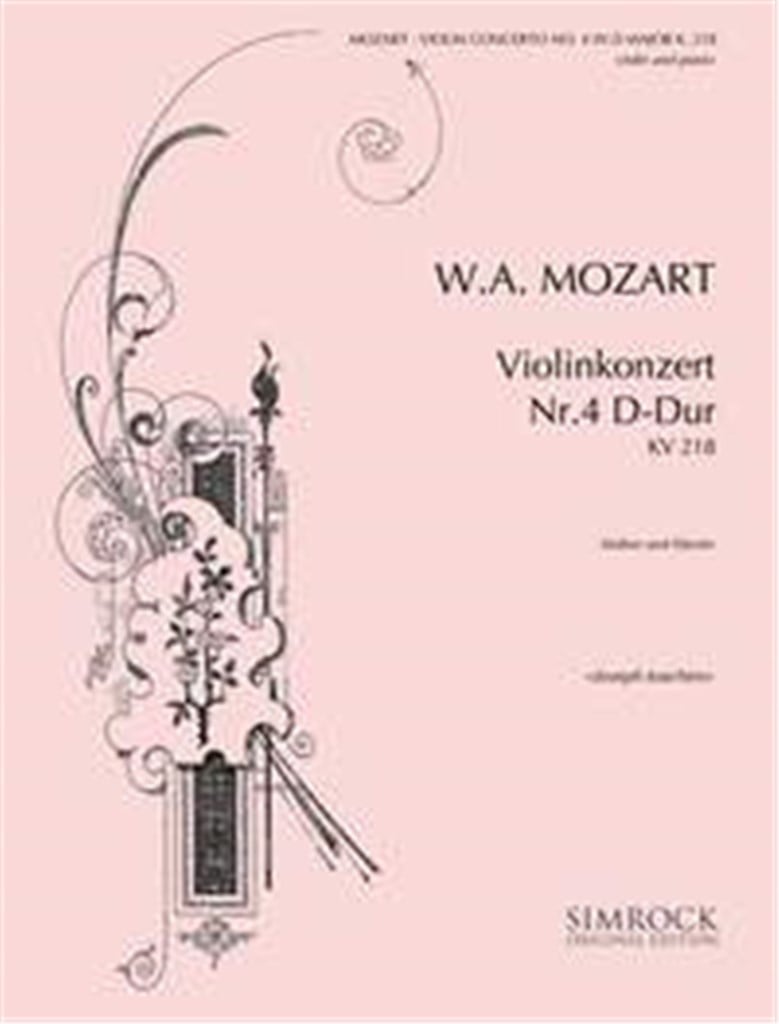 Violin Concerto No. 4 D Major K 218