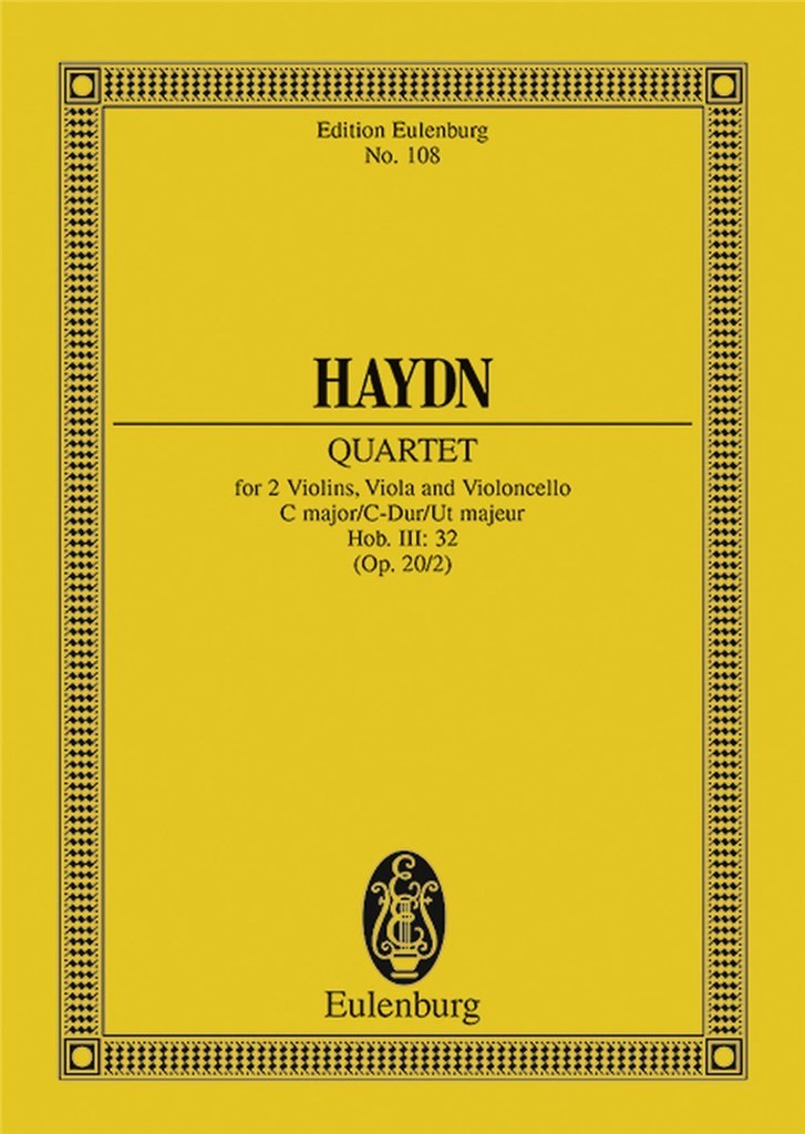 String Quartet C major op. 20/2 Hob. III: 32