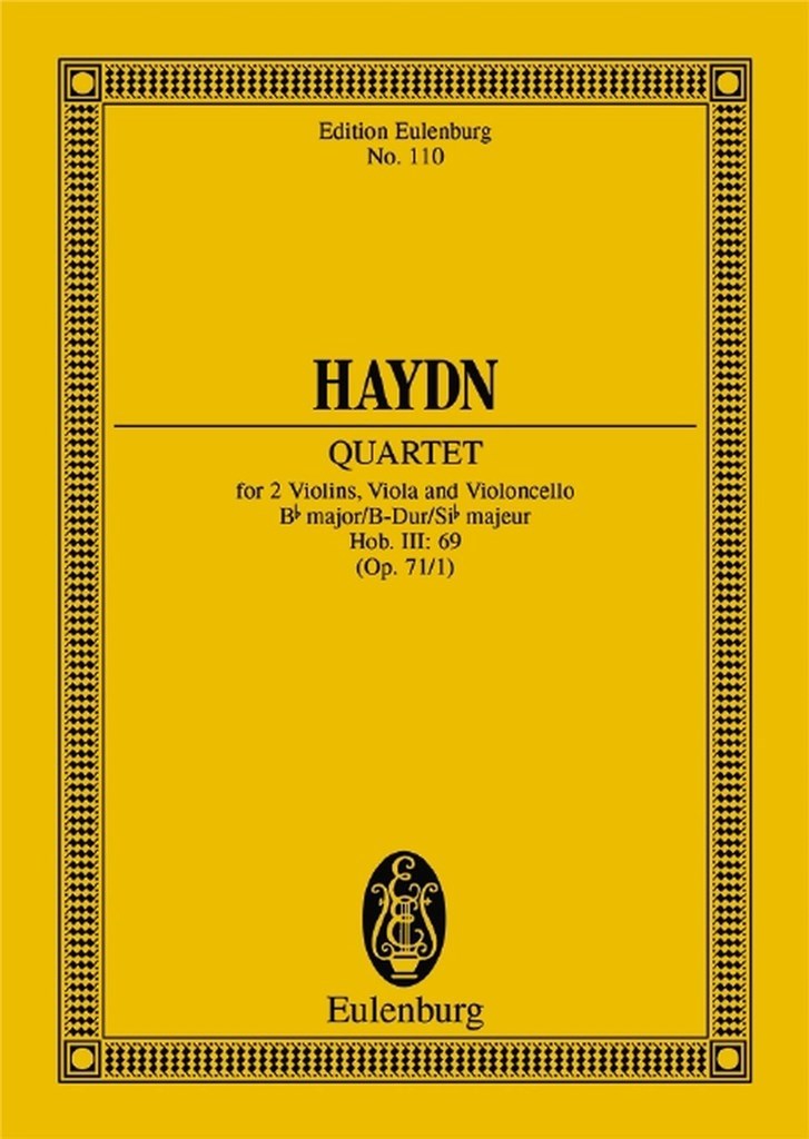 Quartetto Op. 71 N. 1 Si B (Hob Iii/69)