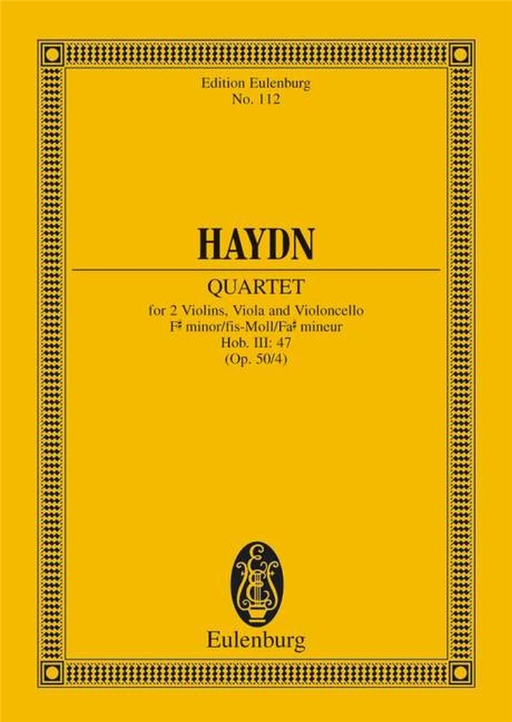String Quartet F# minor op. 50/4 Hob. III: 47