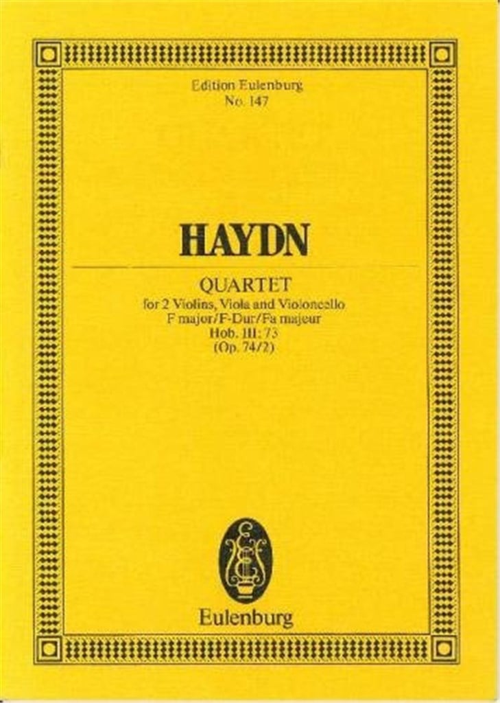Quartetto Op. 74 N. 2 Fa (Hob Iii/73)