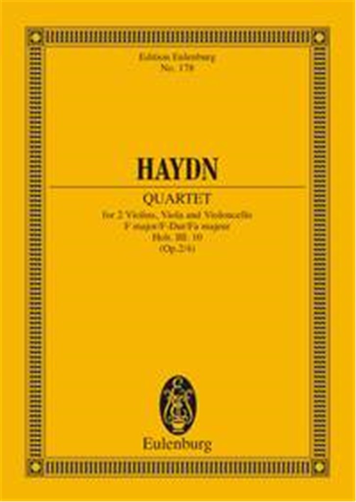 String Quartet F major op. 2/4 Hob. III: 10