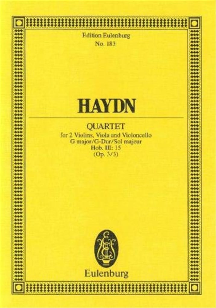 String Quartet G major op. 3/3 Hob. III: 15